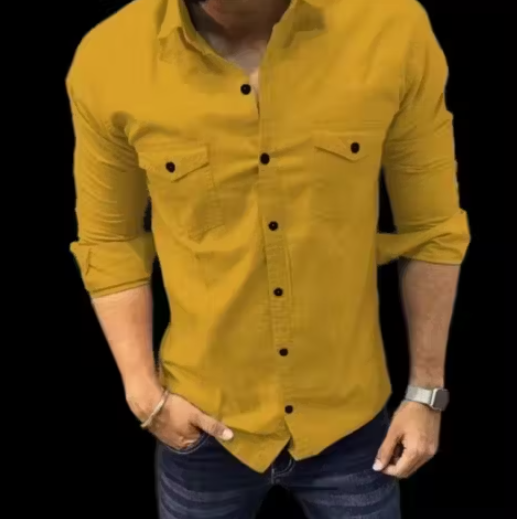 Comfy Double Pocket Casual Shirts For Men