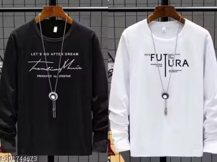 Stylish Men's Polyester Men's Printed Tshirt Combo