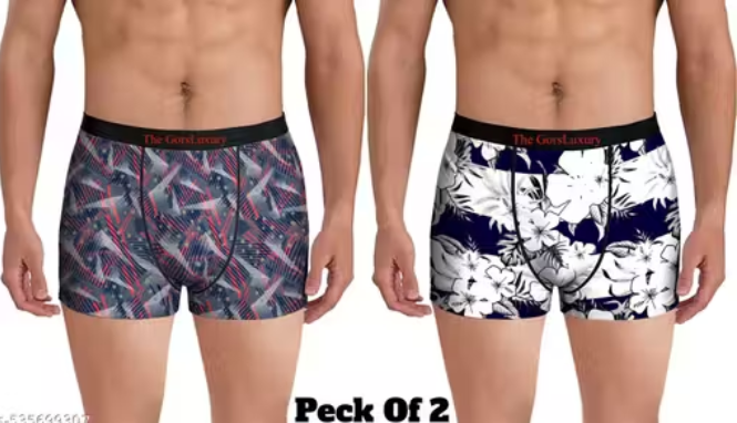 Men Underwear High Quality Premium Printed Underwear (Pack Of 2)