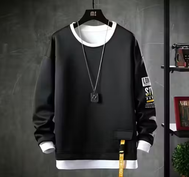 Stay Ahead Of The Fashion Game With The Full Sleeve Printed Round Neck T-Shirt - Made With A Soft Cotton Blend Blend For Unmatched ANDDLd Style Mens T-Shirt, Tshirt For Men, T-Shirts, T-Shirts Men, T-