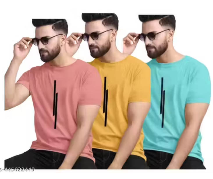 Mens Printed T-shirt Pack of 3