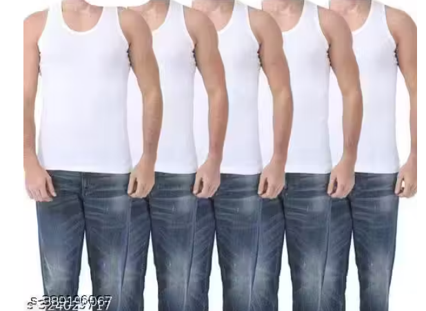Best Quality Super Fine 100 Percent Soft Cotton Vests Pack of 4