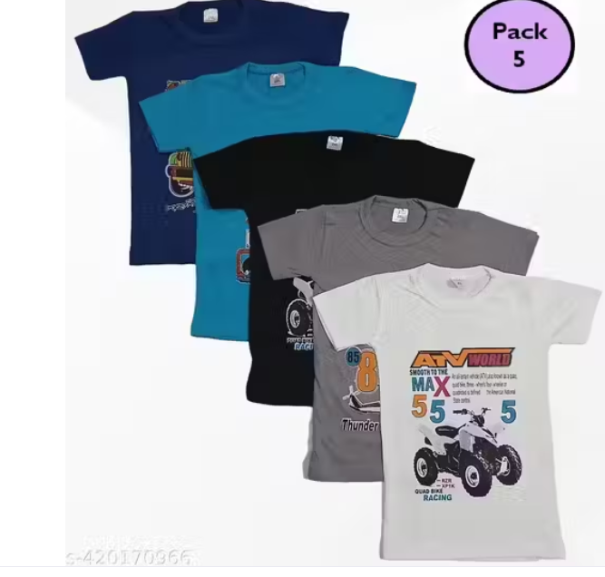 Naruto Boys Printed T Shirt Pack of 5