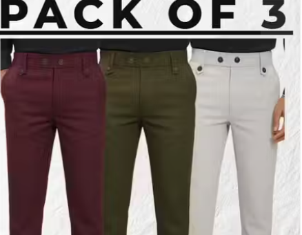 Urbancub Pack of 3 Men's Track Pants | Stretchable & Stylish Lowers for Men | Joggers for Gym, Running, Casual & Daily Wear | Sportswear