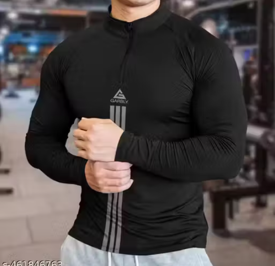 BLACK JYM VESTS FULL SLEEVE ROUND NECK REGULAR FIT FOR MEN