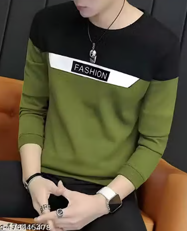 Stay Ahead Of The Fashion Game With The Full Sleeve Printed Round Neck T-Shirt - Made With A Soft Cotton Blend Blend For Unmatched ANDDLd Style Mens T-Shirt, Tshirt For Men, T-Shirts, T-Shirts Men, Ts