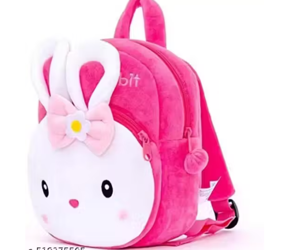KONGI RABBIT SOFT Plush Backpacks.FOR Cartoon Baby Boys/Girls Bag School Bag (PINK, 10 L) Plush Bag Plush Bag (Pink, 10 L)