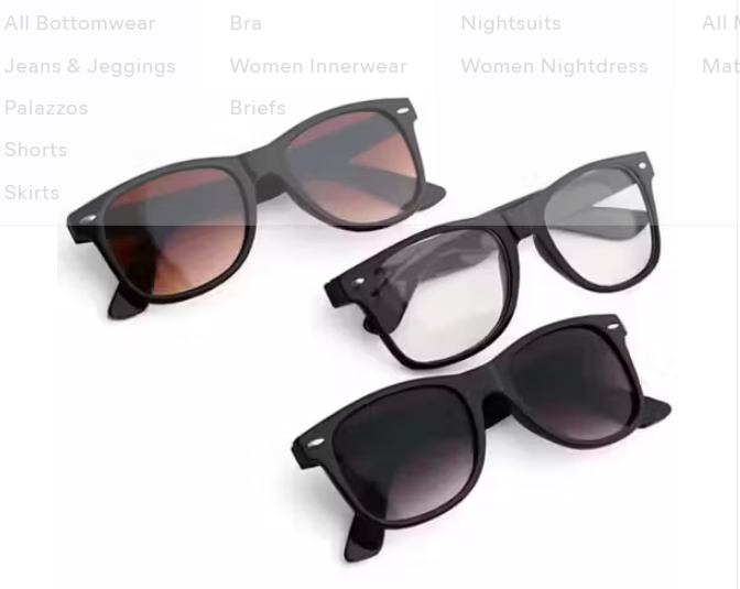 Men Black Plastic sunglasses , UV Protected Thug Life Sunglasses (Pack of 3)