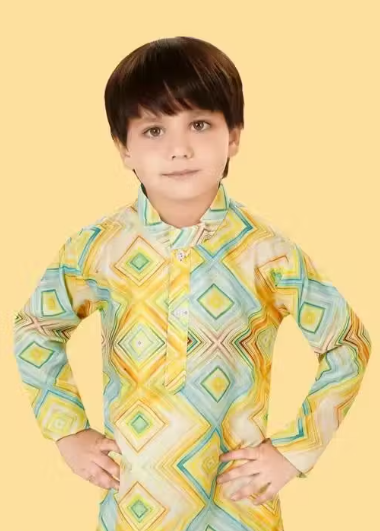 DIGITAL PRINTED KURTA PAYJAMA SET FOR BOYS