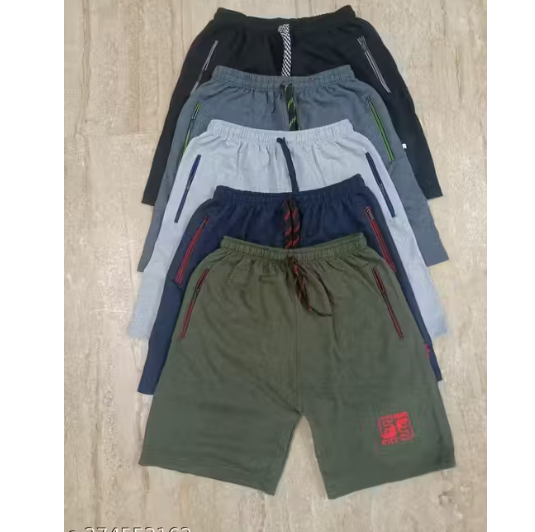 Mens Trendy Elegant fashion plain shorts ( pack of 5 )