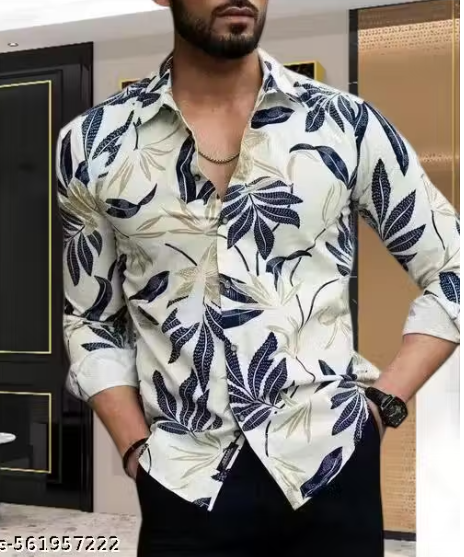 Laycra Printed Men Shirt