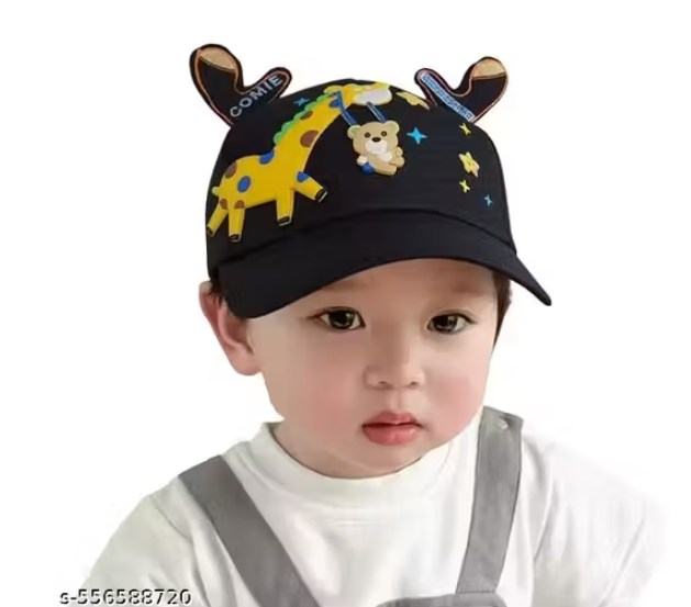 Tomorrow Fashion 3D Giraffe Baseball Caps for Kids Ages 1-8 | Cute Animal Hats for Boys & Girls | Toddler Sun Cap | Summer Outdoor Play Hat | Adjustable Kids Cartoon Caps | Fun Children’s Hat black