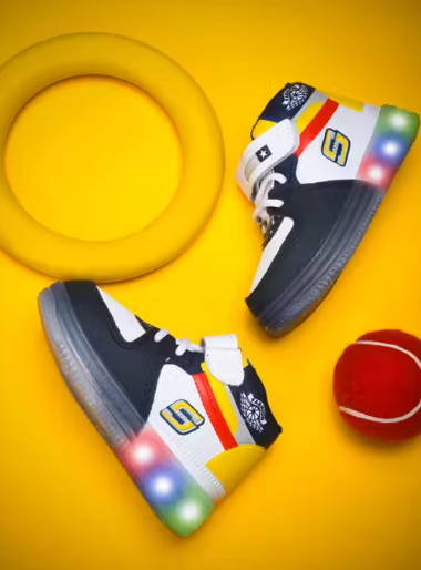 Kids Light Up Shoes, LED Soles, Hook and Loop Closure,Daily Wear Fashion Shoe,Exclusive for kids