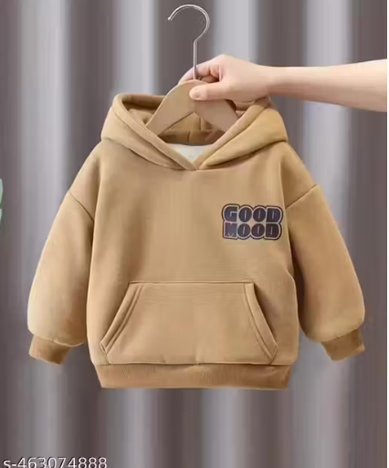 Boys Beige Wool Sweatshirts & Hoodies Pack Of 1